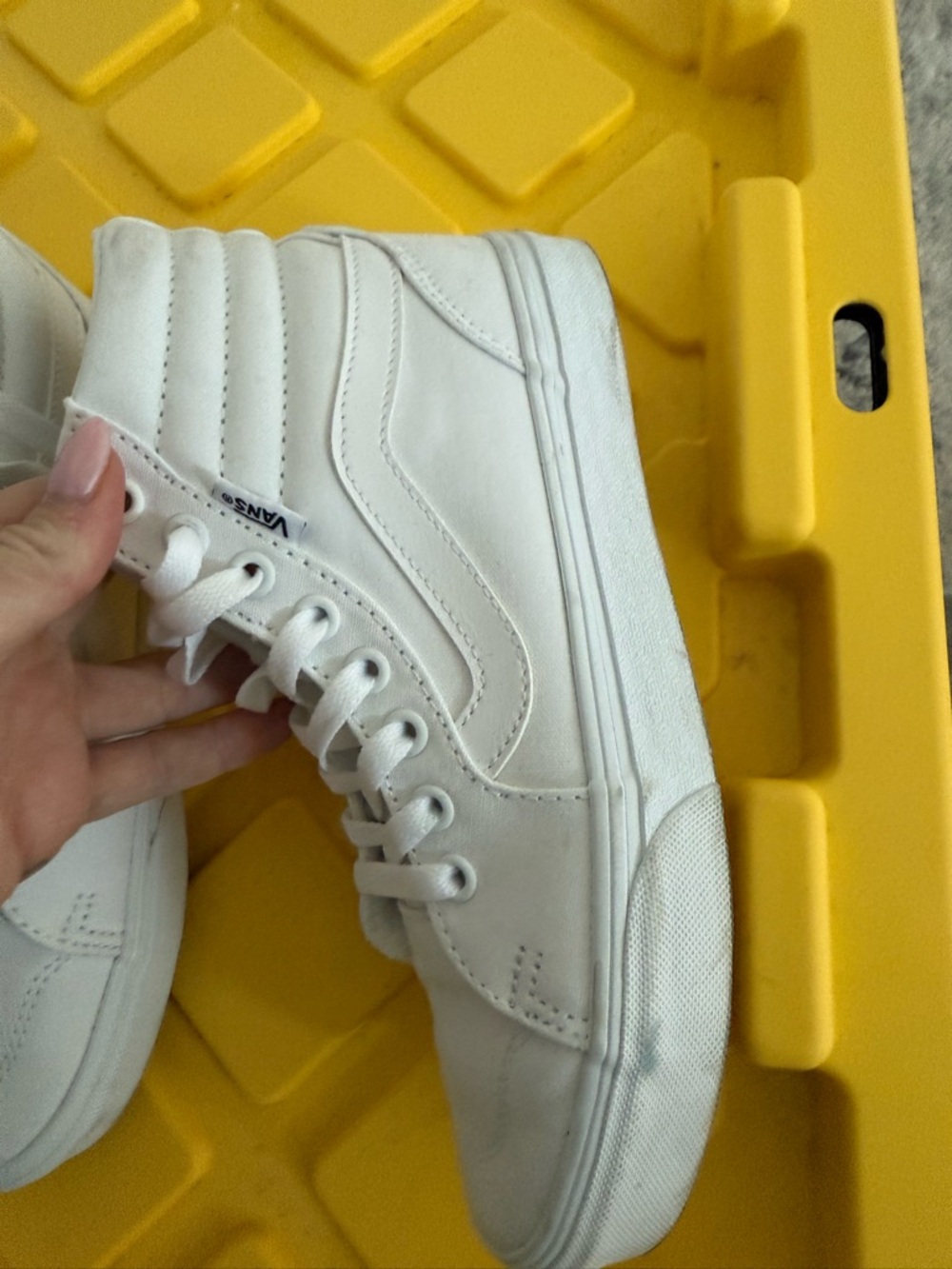 Vans White High-Top Sneakers - Clean Canvas - Picture 2 of 6
